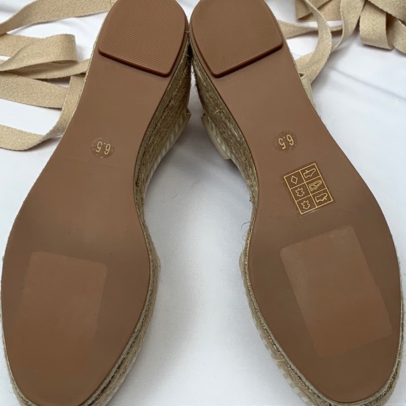 New Tory Burch Espadrille Platform Sandal Shoes - Picture 8 of 8
